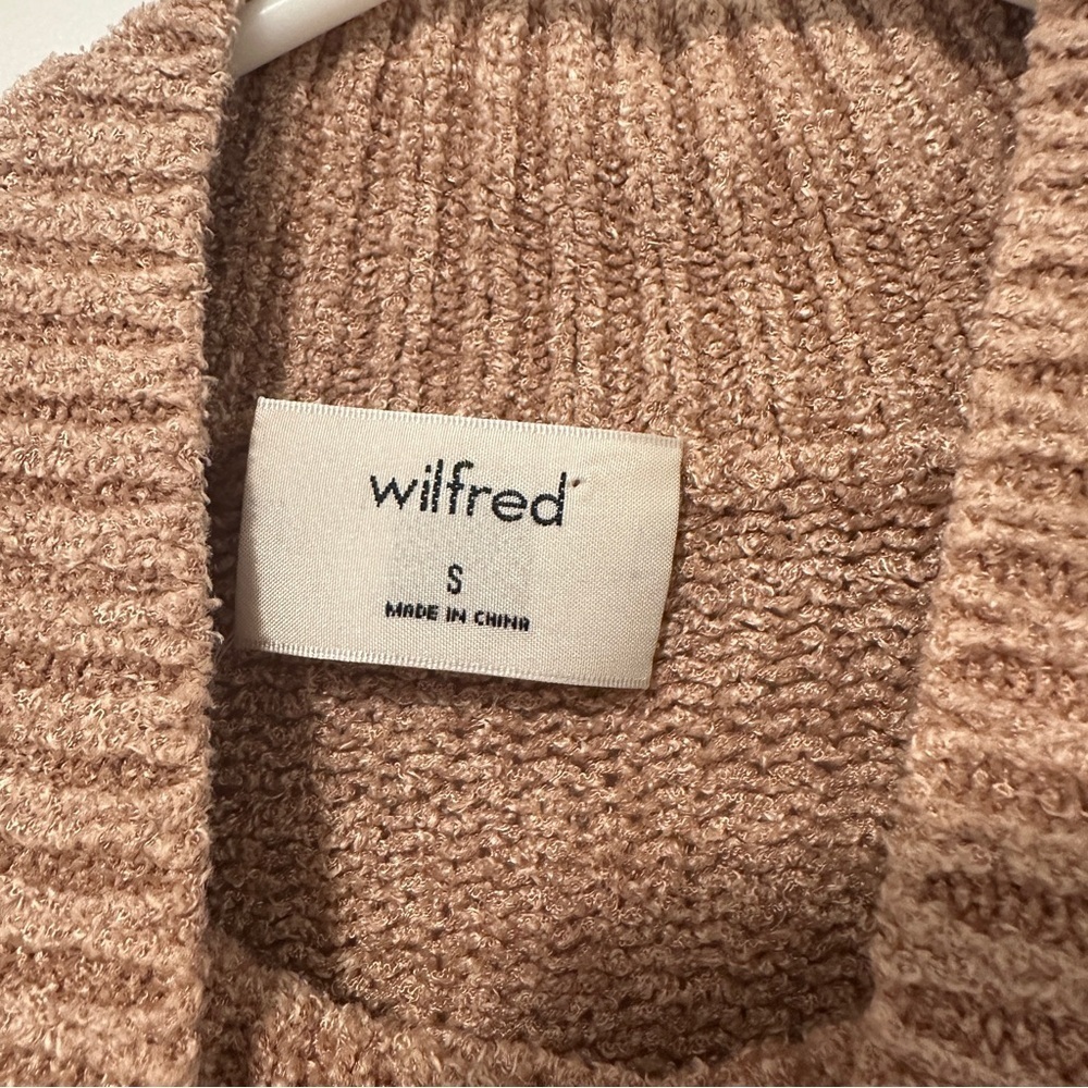 Aritzia Wilfred Dusty Rose Turtleneck Long Sleeve Sweater Size Small Women’s - Picture 9 of 11